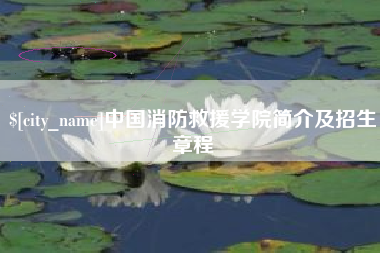 沂源中国消防救援学院简介及招生章程