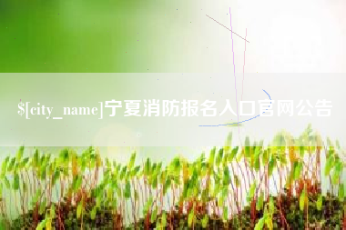 沂源宁夏消防报名入口官网公告