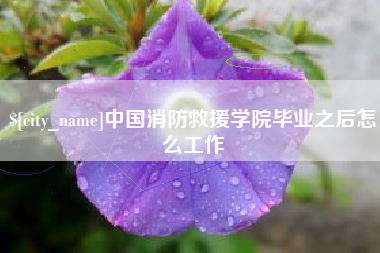 沂源中国消防救援学院毕业之后怎么工作