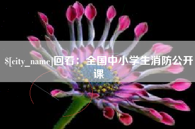 沂源回看：全国中小学生消防公开课