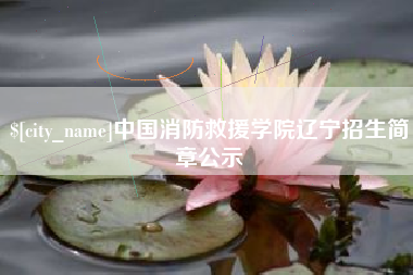 沂源中国消防救援学院辽宁招生简章公示