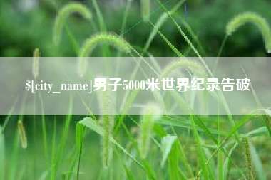 沂源男子5000米世界纪录告破