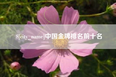 沂源中国金牌排名前十名