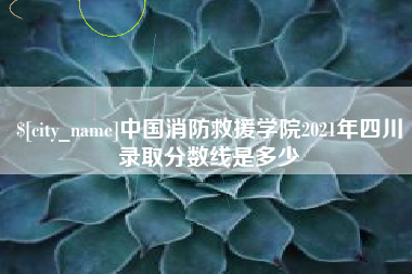 沂源中国消防救援学院2021年四川录取分数线是多少