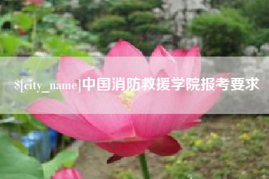 沂源中国消防救援学院报考要求