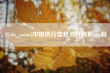 沂源中国执行信息公开网有app吗