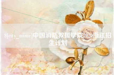 沂源中国消防救援学院2020浙江招生计划