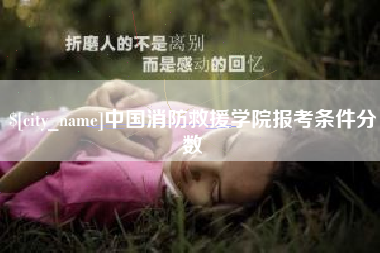 沂源中国消防救援学院报考条件分数