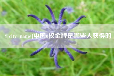 沂源中国6枚金牌是哪些人获得的