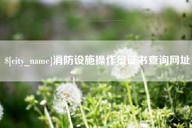 沂源消防设施操作员证书查询网址