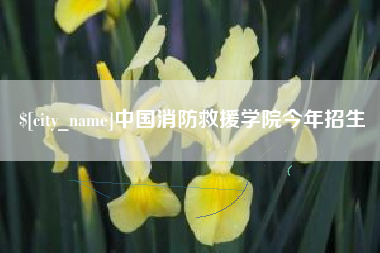 沂源中国消防救援学院今年招生