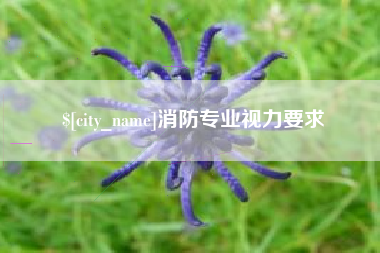 沂源消防专业视力要求