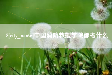 沂源中国消防救援学院都考什么