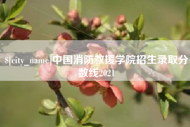 沂源中国消防救援学院招生录取分数线2021