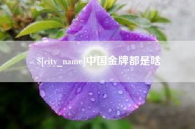 沂源中国金牌都是啥