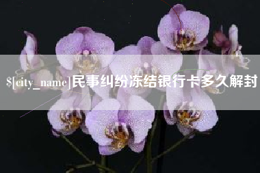 沂源民事纠纷冻结银行卡多久解封