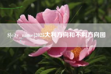 沂源2025大利方向和不利方向图