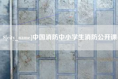 沂源中国消防中小学生消防公开课