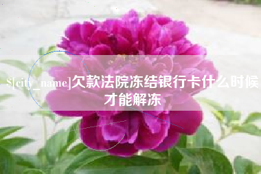 沂源欠款法院冻结银行卡什么时候才能解冻