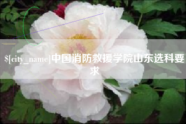 沂源中国消防救援学院山东选科要求