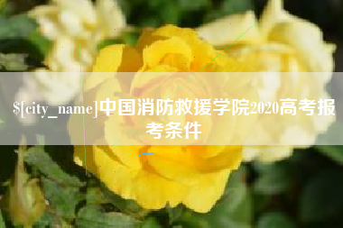 沂源中国消防救援学院2020高考报考条件