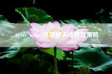 沂源九宫格人才管理策略