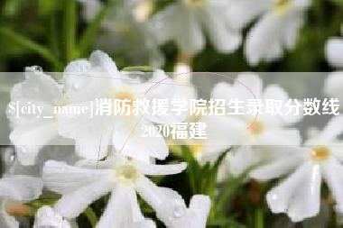 沂源消防救援学院招生录取分数线2020福建