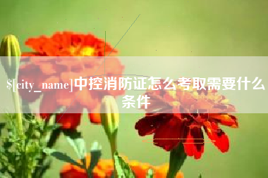 沂源中控消防证怎么考取需要什么条件