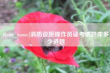 沂源消防设施操作员证考试题库多少道题