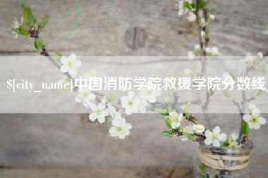 沂源中国消防学院救援学院分数线