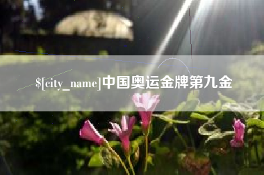 沂源中国奥运金牌第九金